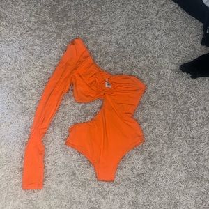 Orange princess polly bodysuit